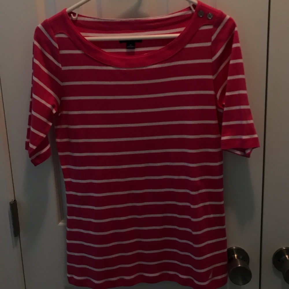 Red with white stripe too